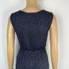 SIONI Women Knit Skirt Suit Top Size 8 Blue Metallic Beaded Timeless Cardigan