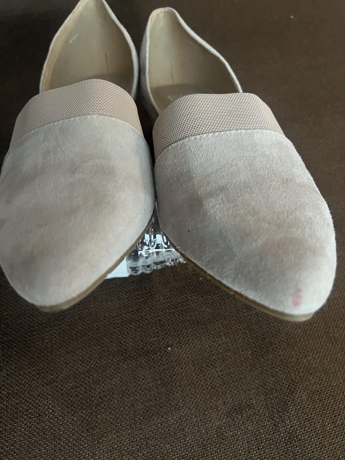 Eileen Fisher Hilly Wedge d'Orsay Pump Size 9 Taupe Suede Heels Slip On Shoes