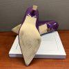 10-211.jpg Steve Madden Sedona Leather Shoes Size 8M Purple Pointed Toes Pump Spool Heel