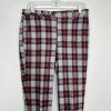 Suslo Couture Men Double Breasted Suit 38L Pants 32x28 Plaid Red Black 2PC