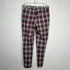 Suslo Couture Men Double Breasted Suit 38L Pants 32x28 Plaid Red Black 2PC