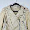 Melissa Nepton Clover Jacket Women M Khaki Beige Faux Leather Puff Sleeve Moto
