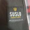 Suslo Couture Men Double Breasted Suit 38L Pants 32x28 Plaid Red Black 2PC