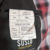 Suslo Couture Men Double Breasted Suit 38L Pants 32x28 Plaid Red Black 2PC