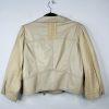 Melissa Nepton Clover Jacket Women M Khaki Beige Faux Leather Puff Sleeve Moto