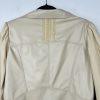 Melissa Nepton Clover Jacket Women M Khaki Beige Faux Leather Puff Sleeve Moto