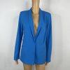 White House Black Market 2PC Stretch Pant Suit Size 8 Isla One Button Blue New