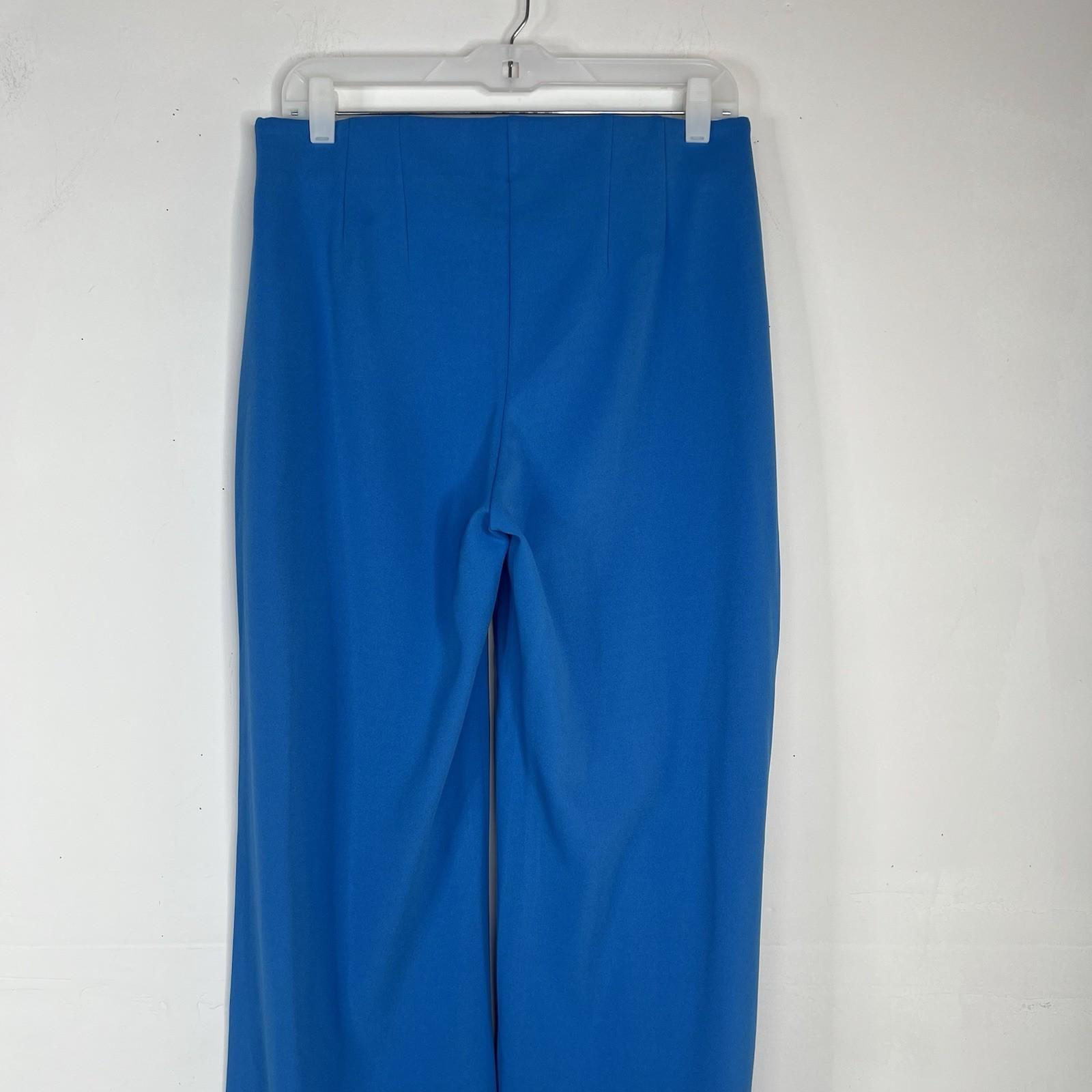 White House Black Market 2PC Stretch Pant Suit Size 8 Isla One Button Blue New