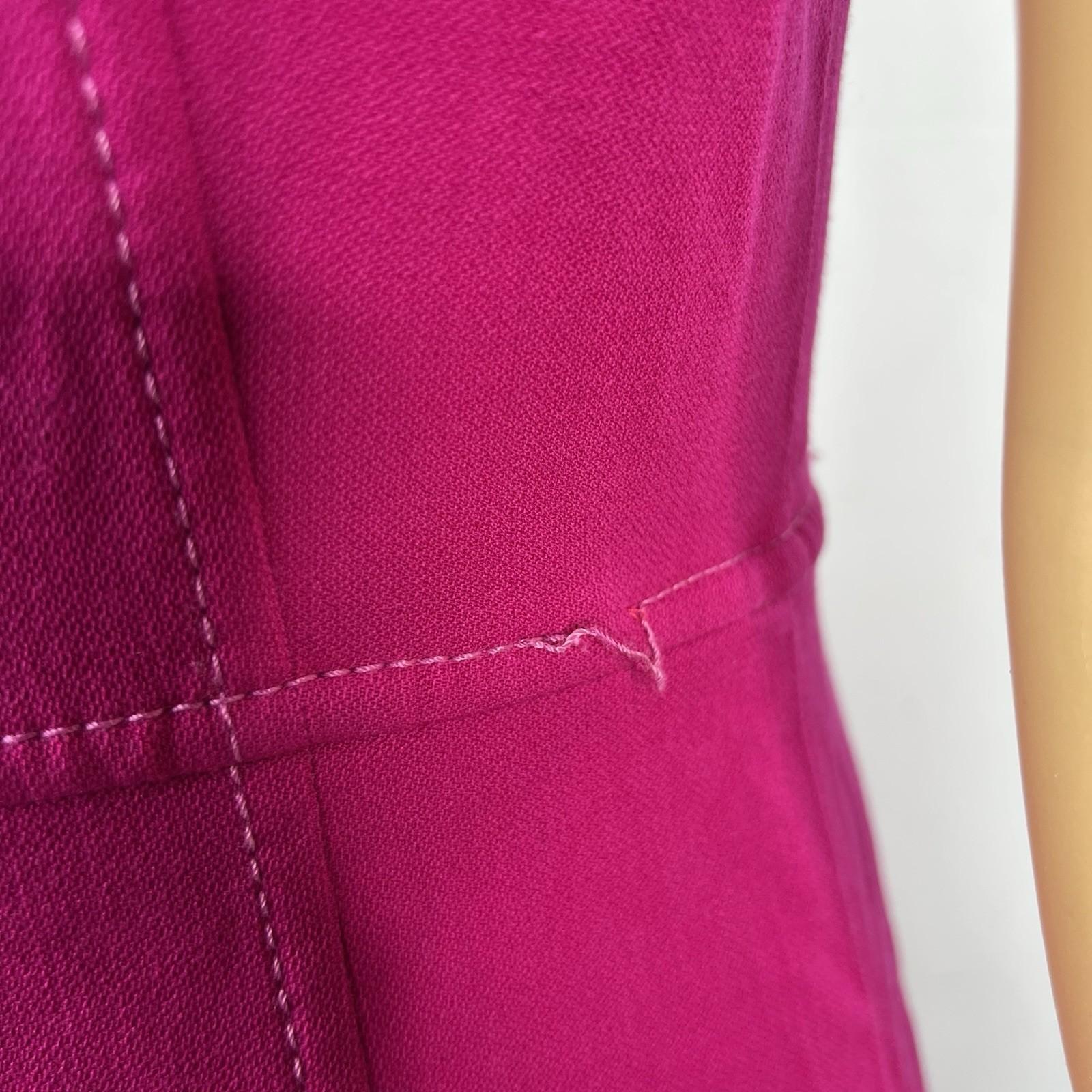 Armani Collezioni Virgin Wool Sleeveless Sheath Dress Size 12 Made In Italy