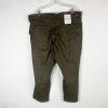 Lauren Ralph Lauren Coated Straight Ankle Jeans Olive Fern Wash Plus Size20W New