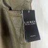 Lauren Ralph Lauren Coated Straight Ankle Jeans Olive Fern Wash Plus Size20W New