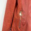Marc New York Andrew Marc Faux Leather Suede Moto Jacket Size M Rust Orange Zip