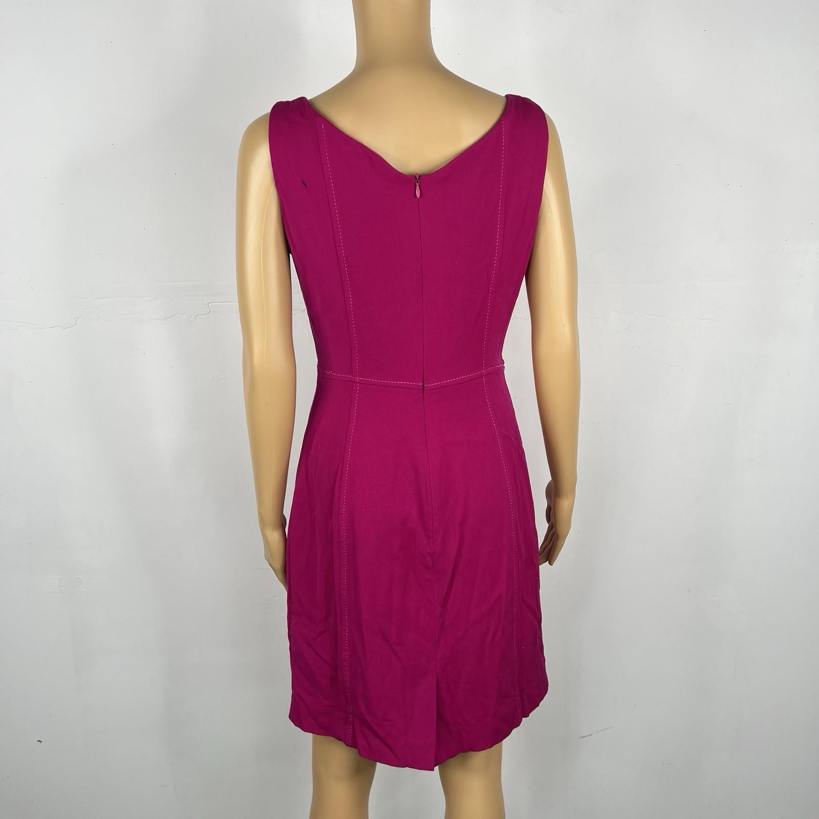 Armani Collezioni Virgin Wool Sleeveless Sheath Dress Size 12 Made In Italy