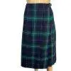 VTG Y2K Charter Club Wool Skirt Size 10P Green Multi Wrap Plaid Pleated Midi