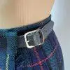 VTG Y2K Charter Club Wool Skirt Size 10P Green Multi Wrap Plaid Pleated Midi