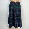 VTG Y2K Charter Club Wool Skirt Size 10P Green Multi Wrap Plaid Pleated Midi