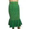 Eva Mendes Knit Sweater Pencil Skirt XL Multicolor Striped Ruffle Hem Bodycon
