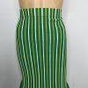 Eva Mendes Knit Sweater Pencil Skirt XL Multicolor Striped Ruffle Hem Bodycon