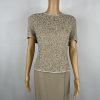 Adrianna Papell Evening Evening 100% Silk Beaded Top and Maxi Skirt Size 16