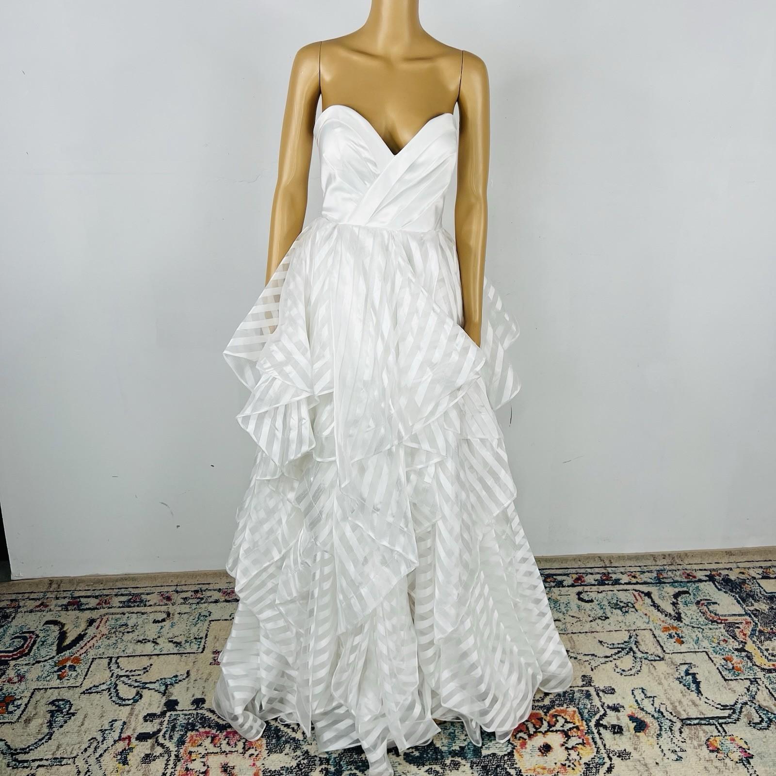 Glamour By Terani Couture Satin Ball Gown Dress 10 Black White Belted Organza