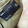 Asos design Maxi Dress Size 8 Khaki Green V-Neck Long Sleeve Ruffle Cut Out Back
