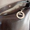 Longchamp Leather Shoulder Small Bag Purse Crossbody Brown