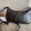 Longchamp Leather Shoulder Small Bag Purse Crossbody Brown
