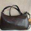 Longchamp Leather Shoulder Small Bag Purse Crossbody Brown