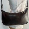 Longchamp Leather Shoulder Small Bag Purse Crossbody Brown