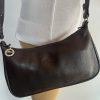 Longchamp Leather Shoulder Small Bag Purse Crossbody Brown
