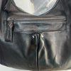 Longchamp Leather Hobo Bag Black Large Shoulder  Tote Zip Up Pockets