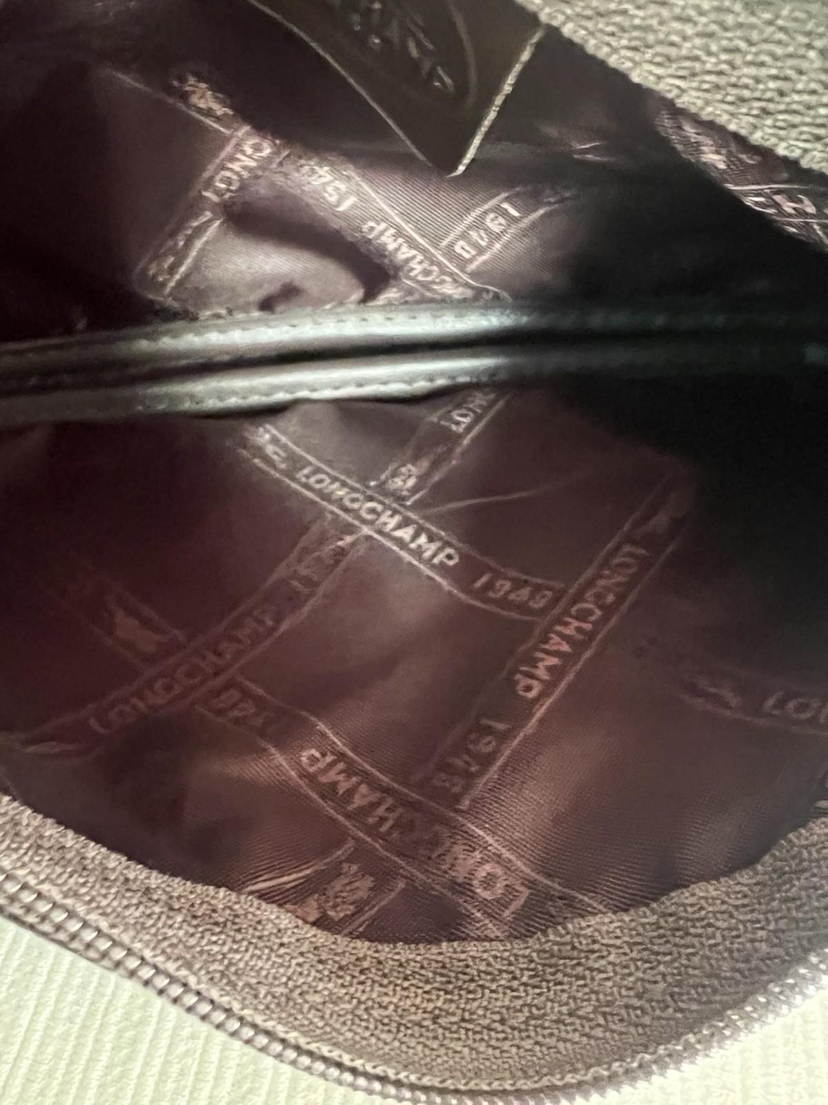 Longchamp Leather Shoulder Small Bag Purse Crossbody Brown