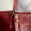 10-360.jpg Longchamp Hortensia LM Embossed Leather Tote Bag Burgundy Medium Snap Closure