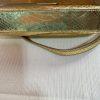 Michael Kors Gold Soft Python Leather Fulton Small Flap Shoulder Bag Clutch