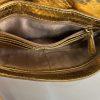 Michael Kors Gold Soft Python Leather Fulton Small Flap Shoulder Bag Clutch