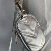 Herald Chevron Quilted Crossbody Camera Bag Detachable Coin Pouch Silver  Small