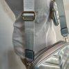 Herald Chevron Quilted Crossbody Camera Bag Detachable Coin Pouch Silver  Small