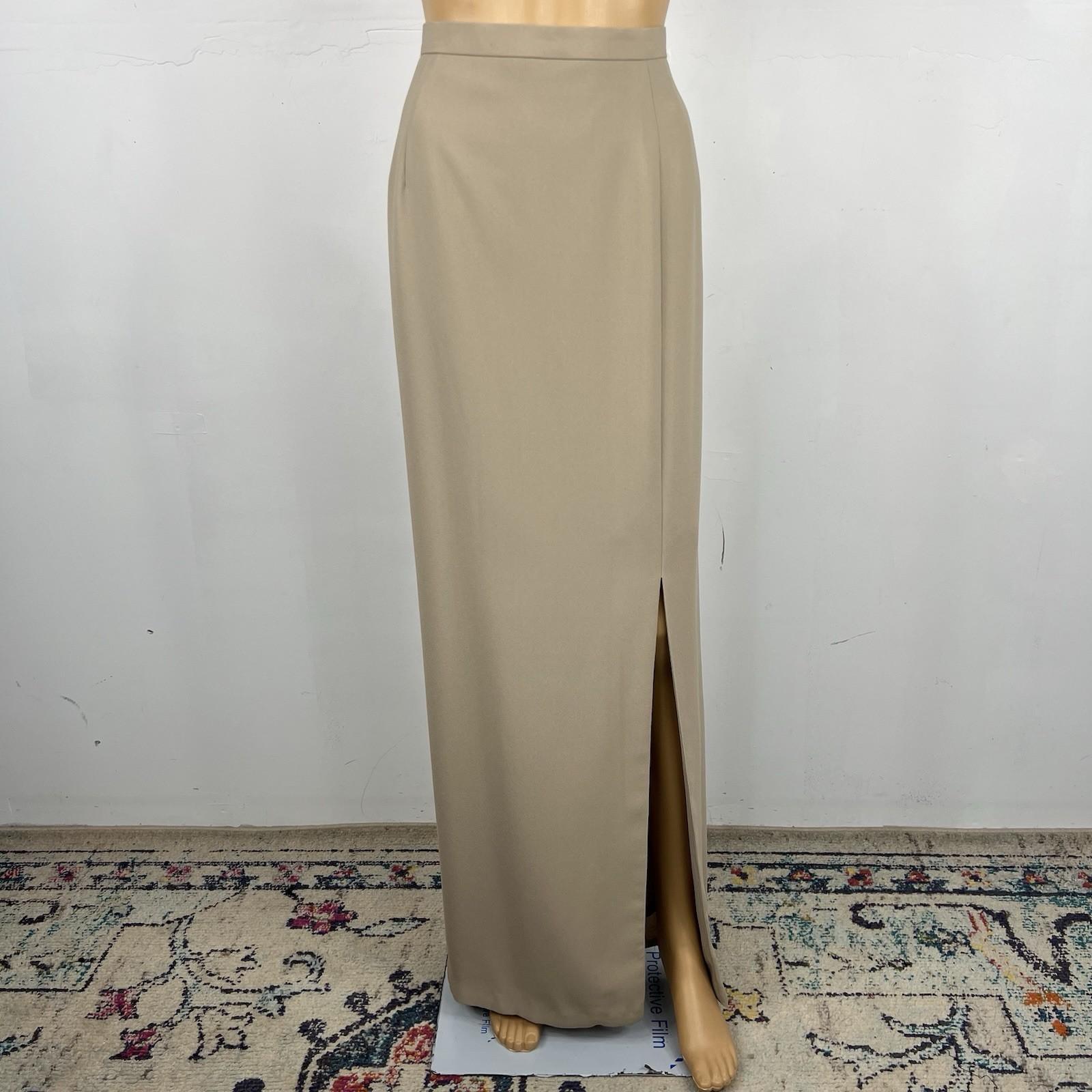 Adrianna Papell Evening Evening 100% Silk Beaded Top and Maxi Skirt Size 16