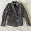 H&M Trinny Woodall  Silver Double breasted Blazer Jacket US 6 Metallic Party Y2K