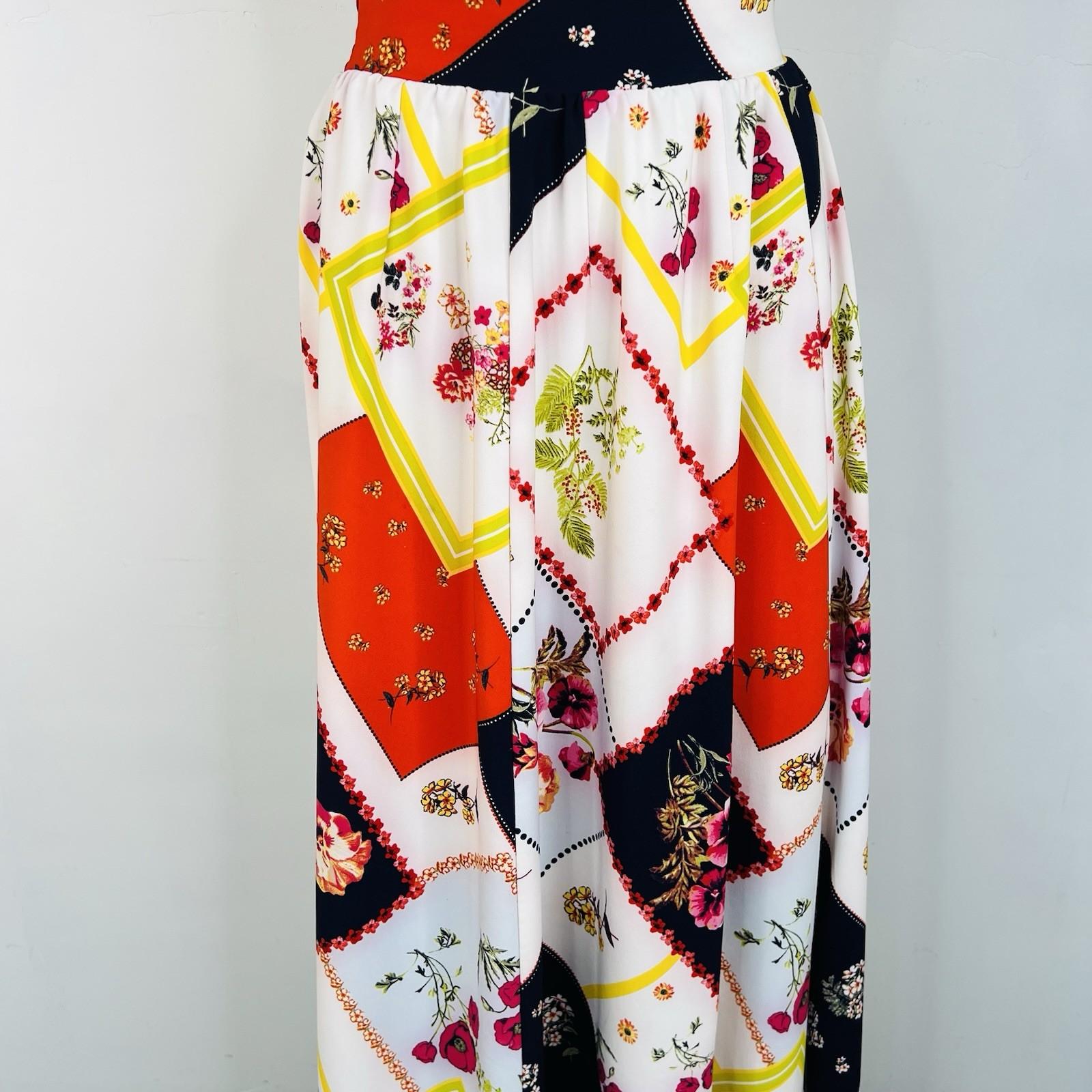 New York & Company Maxi Skirt Size XS/S Multicolored Long Slit Feminine Timeless
