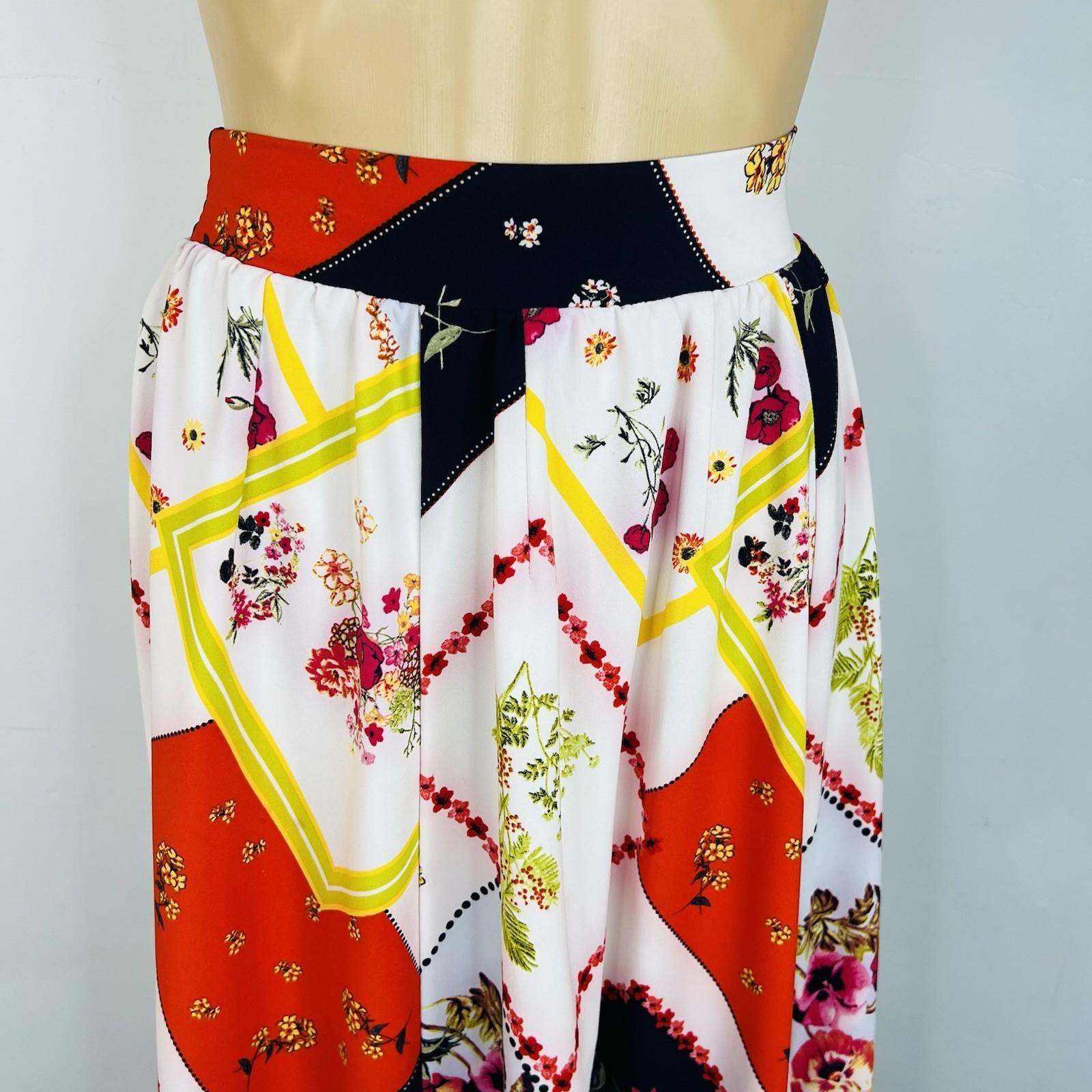 New York & Company Maxi Skirt Size XS/S Multicolored Long Slit Feminine Timeless