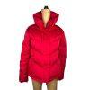 A.N.A A New Approach Women Down Puffer Jacket Size L Full Zip High Collar Red