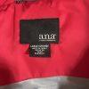 A.N.A A New Approach Women Down Puffer Jacket Size L Full Zip High Collar Red