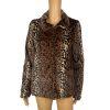 10-60.jpg Betsy Johnson Leopard Print Faux Fur Jacket Size S Soft Comfy Pockets Brown New