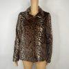 10-61.jpg Betsy Johnson Leopard Print Faux Fur Jacket Size S Soft Comfy Pockets Brown New