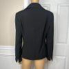 Suit Studio Polyester Pant Suit Size 14P Black Ruffle Shawl Collar Lined 2PC New