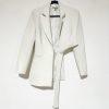 Asos Polyester Spandex One of Kind White Blazer Size 4 Stunning Belted