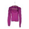 Express Women Sweater Size S Magenta Chunky Cable knit V Neck Warm Y2K Soft
