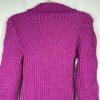Express Women Sweater Size S Magenta Chunky Cable knit V Neck Warm Y2K Soft