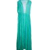 Anthropologie Forever That Girl Maxi Dress Size XL Turquoise Plunge Chiffon New